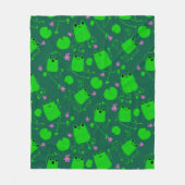 Gelukkige Kleine Kikkers Fleece Deken (Voorkant)