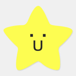gelukkige kleine ster sticker