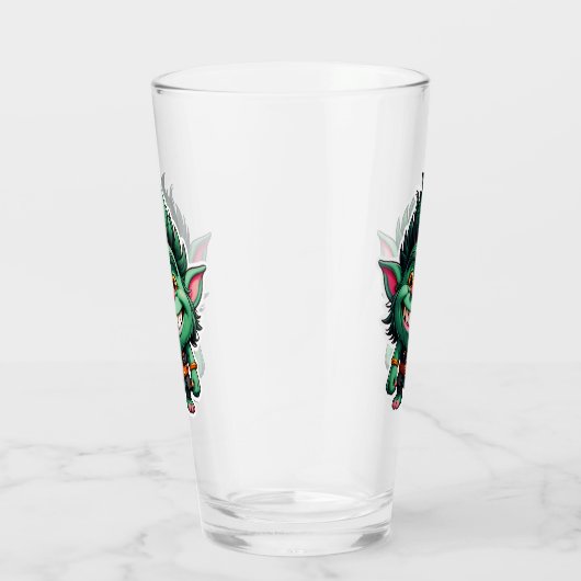 Gelukkige Kleine Trol Chibi illustratie glazen bek (Rechts)