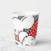 Gelukkige kleine witte muizen die Kerstmis vieren Papieren Bekers (Achterkant)