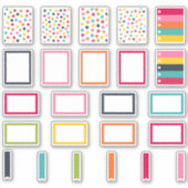 Gelukkige Kleuren | Volle Half Box Planner Sticker (Voorkant)