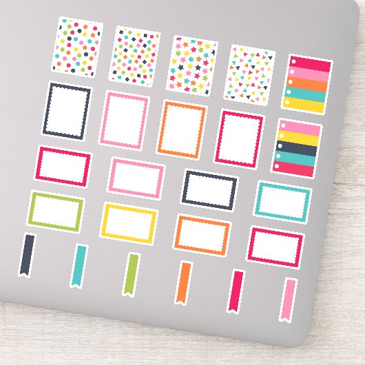 Gelukkige Kleuren | Volle Half Box Planner Sticker (Detail)