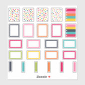 Gelukkige Kleuren | Volle Half Box Planner Sticker (Vel)