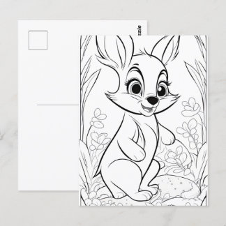 Gelukkige Kleurplaat Briefkaart