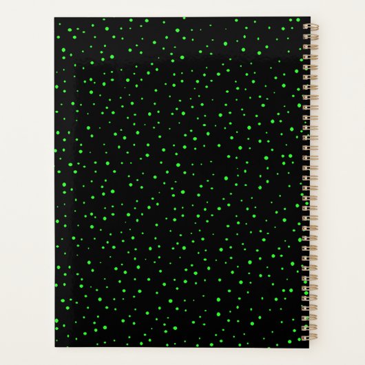 Gelukkige Kleurrijke Hagedis Grote Ogen Blad Groen Planner (Achterkant)