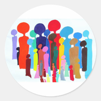 Gelukkige Kleurrijke Mensen Sticker