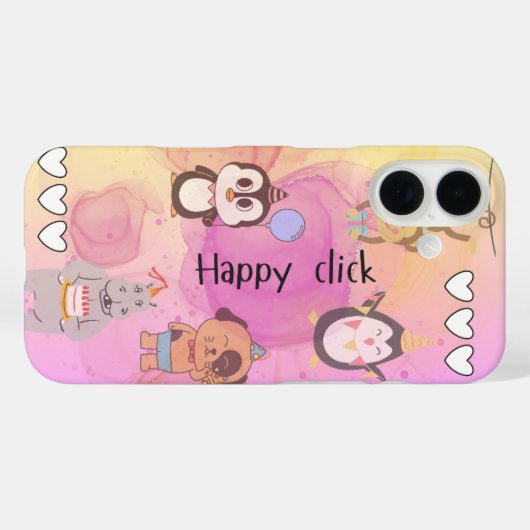 gelukkige klik Case-Mate iPhone case (Achterkant (horizontaal))