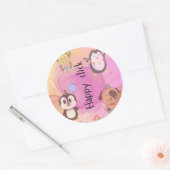 gelukkige klik ronde sticker (Envelop)