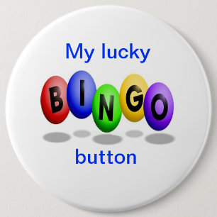 Gelukkige knoop Bingo Ronde Button 6,0 Cm
