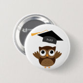 Gelukkige Knuffel Uil | Aangepaste Afstudeerklas Ronde Button 5,7 Cm (Voorkant /achterkant)