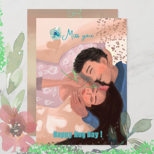 Gelukkige knuffeldag feestdagenkaart