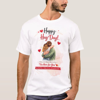 Gelukkige knuffeldag Romantische liefde en troost  T-shirt