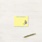 Gelukkige knuffelrob cartoon illustratie post-it® notes (Op bureau)
