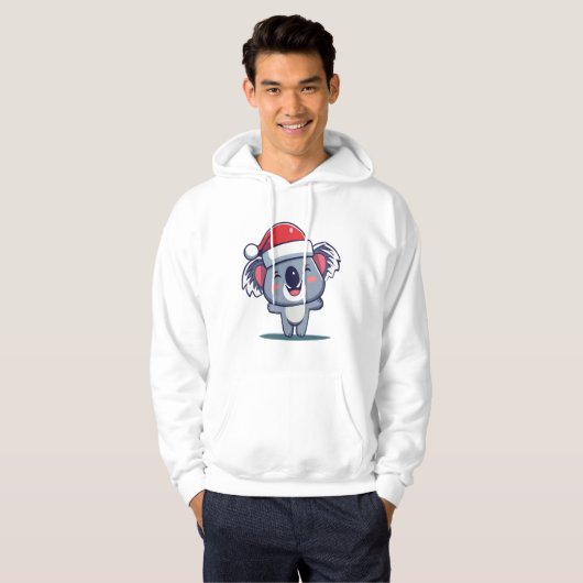 Gelukkige Koala Kerstmis Hoodie (Voorkant volledig)