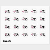Gelukkige Koe Ronde Sticker (Vel)