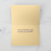 Gelukkige Koffie Gelukkige Verjaardag Ducky Kaart (Binnen)