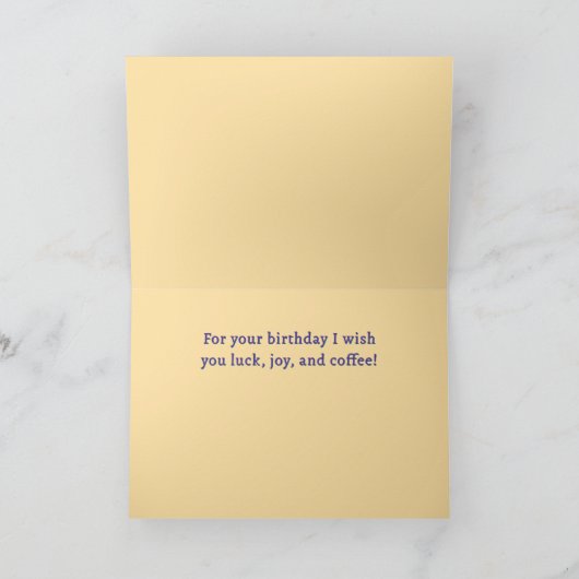 Gelukkige Koffie Gelukkige Verjaardag Ducky Kaart (Binnen)