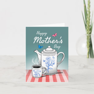 Gelukkige koffietijd met mama kaart