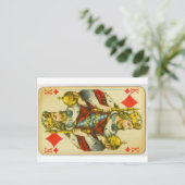 Gelukkige Koning van Diamanten Briefkaart (Staand voorkant)