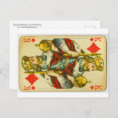 Gelukkige Koning van Diamanten Briefkaart (Voorkant / Achterkant)