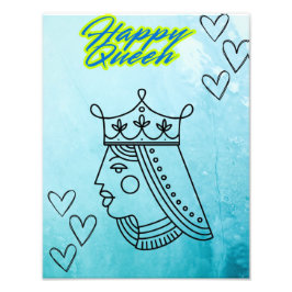 Gelukkige koningin foto afdruk