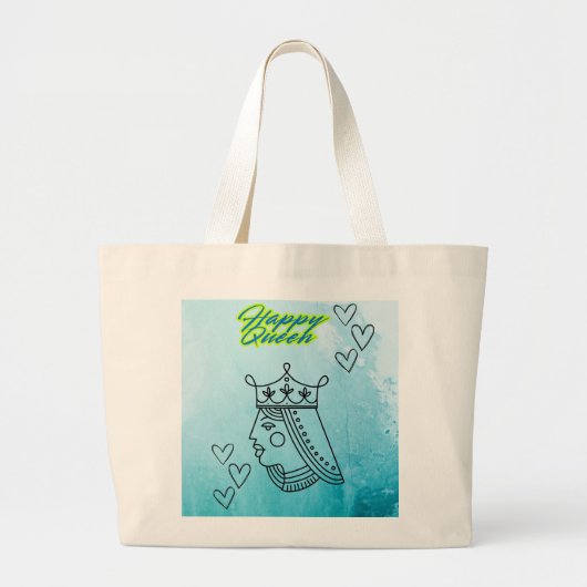 Gelukkige koningin. grote tote bag (Voorkant)