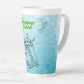 Gelukkige koningin latte mok (Rechterhoek)