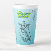 Gelukkige koningin latte mok (Voorkant)