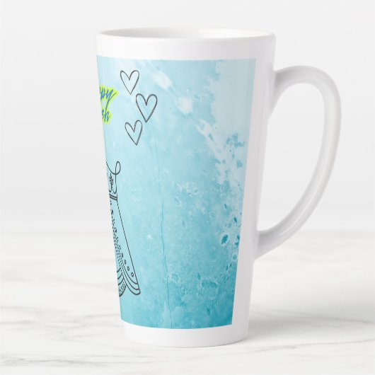 Gelukkige koningin latte mok (Rechts)