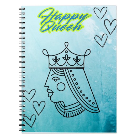 Gelukkige koningin. notitieboek (Voorkant)