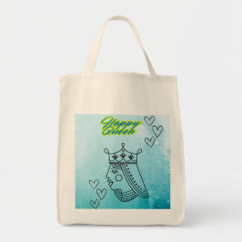 Gelukkige koningin tote bag