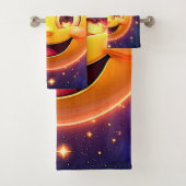 Gelukkige Kosmische Ogen Emoji Bad Handdoek (Insitu)