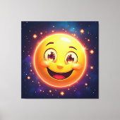 Gelukkige Kosmische Ogen Emoji Canvas Afdruk (Voorkant)