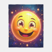 Gelukkige Kosmische Ogen Emoji Fleece Deken (Voorkant)