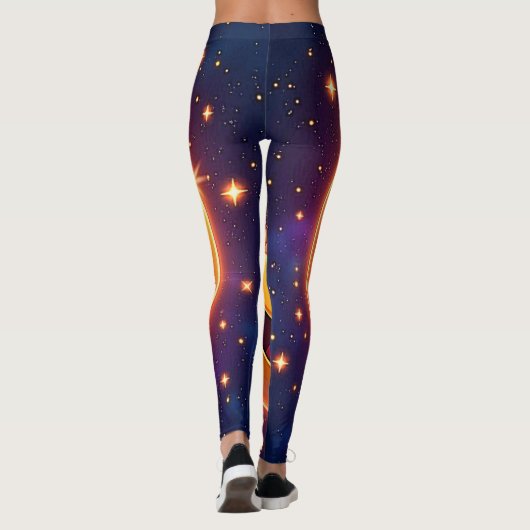Gelukkige Kosmische Ogen Emoji Leggings (Achterkant)