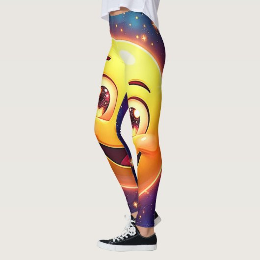 Gelukkige Kosmische Ogen Emoji Leggings (Links)