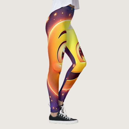 Gelukkige Kosmische Ogen Emoji Leggings (Rechts)