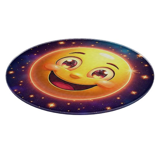 Gelukkige Kosmische Ogen Emoji Snijplank (Hoek)