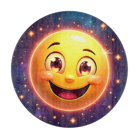Gelukkige Kosmische Ogen Emoji Snijplank (Voorkant)