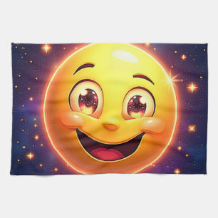 Gelukkige Kosmische Ogen Emoji Theedoek