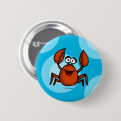gelukkige krab ronde button 5,7 cm (Voorkant /achterkant)