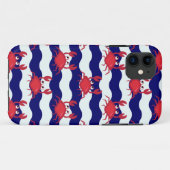 Gelukkige Krabben Patroon Case-Mate iPhone Case (Achterkant (horizontaal))