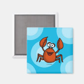 Gelukkige krabmagneet magneet (Voorkant / Achterkant)