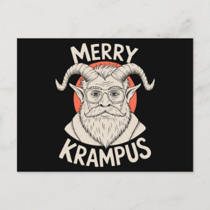 Gelukkige Krampus Mythische Kerstmis Kerst Vakanti Feestdagenkaart