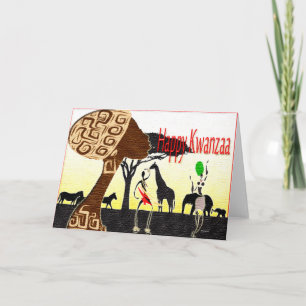 Gelukkige Kwanzaa Feestdagen Kaart