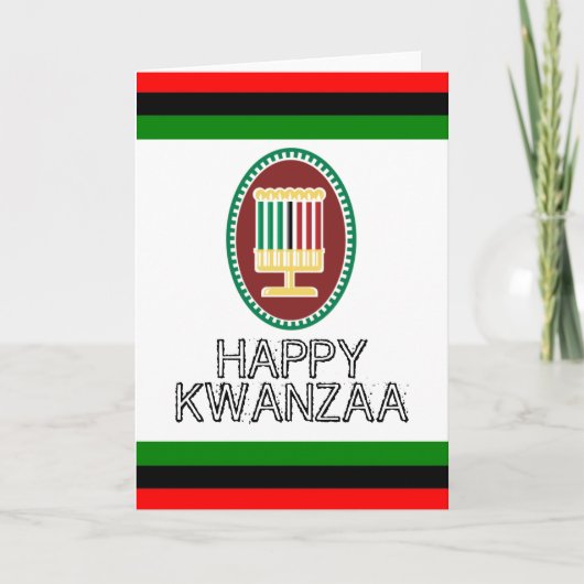 Gelukkige Kwanzaa Feestdagen Kaart (Voorkant)