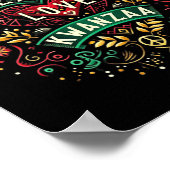 Gelukkige Kwanzaa Vrede met Liefde Kwanzaa Afrikaa Poster (Hoek)