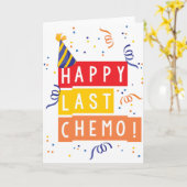 Gelukkige laatste Chemo! Kaart (Gele Bloem)