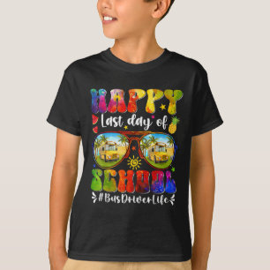 Gelukkige laatste dag van de school buschauffeur L T-shirt