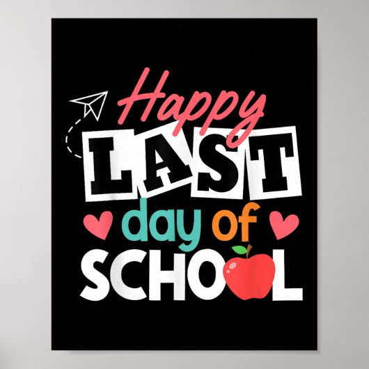 Gelukkige laatste dag van de schoolleraar Einde va Poster (Voorkant)